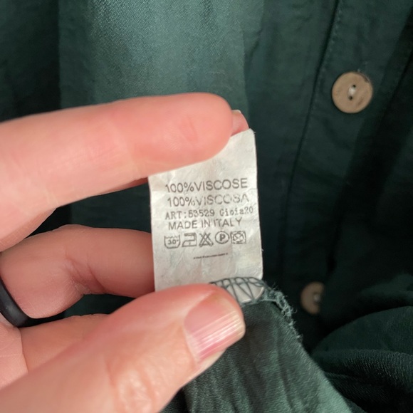 Green shirt dress approx size 16 - Picture 5 of 6